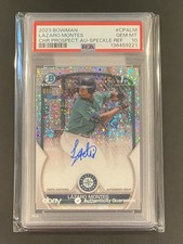 2023 Bowman Chrome Lazaro Montes Speckle Refractor Auto /299 PSA 10 Gem Mint