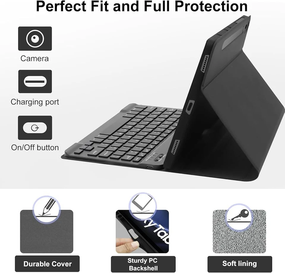 FINTIE KEYBOARD CASE For samsung galaxy S9 (2023)Keyboard with  Case black - Image 3 of 4