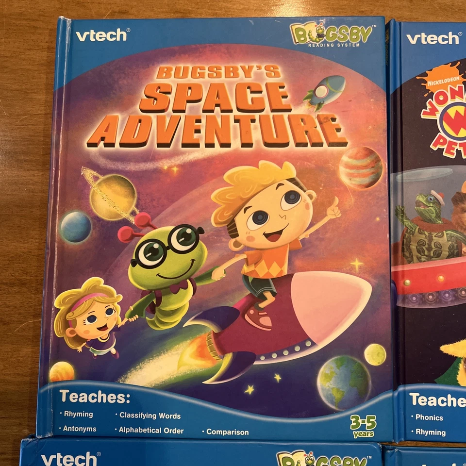 Vtech Bugsby Reading System Lot Of 6 Vtech Bugsby Books- Dora- SpongeBob- Brobee - Image 2 of 4