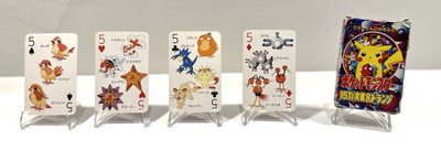 1998 Televikun 151 Pokemon Poker Spielkarten - 5 Schläger Herzen Pik Diamanten