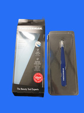 Tweezerman Slant Tweezer Blue Hand Filed Tips Stainless Steel High Precision