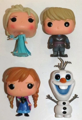 4x Funko POP! Lot - Disney FROZEN - Elsa, Olaf, Kristoff, Anna 2014