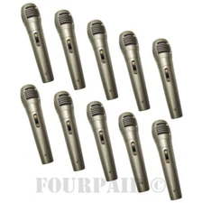 10 Pack Lot Dynamic Uni-Directional Wired Microphone Mic 10ft Cord DJ PA Karaoke