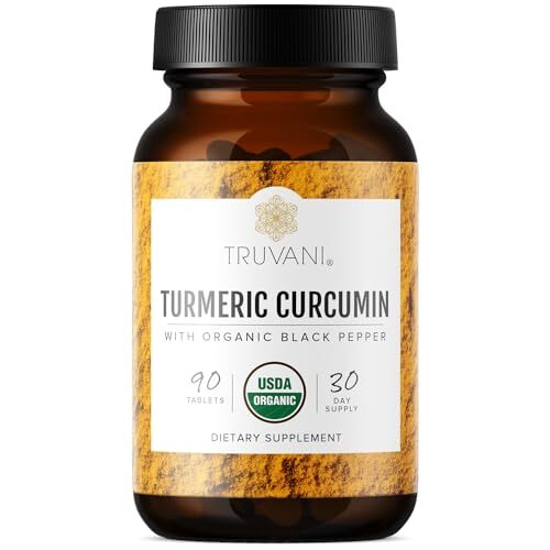 TURMERIC CURCUMIN Root Powder with Black Pepper 1350mg 30 Servings By TRUVANI 