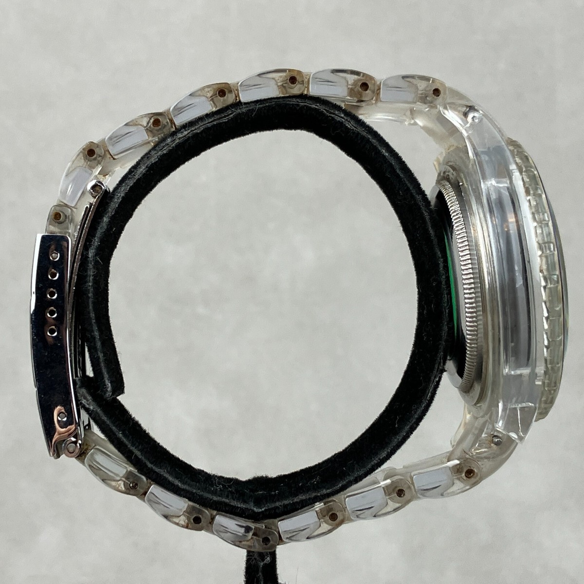 RARE A Bathing Ape Bapex 2009 Clear Pepsi Bezel Men's Watch RARE A Bathing Ape Bapex 2009 Clear Pepsi Bezel Men's Watch