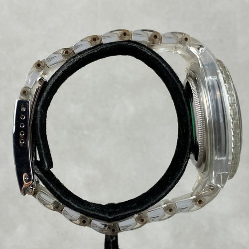 RARE A Bathing Ape Bapex 2009 Clear Pepsi Bezel Men's Watch Made by Human Japan - Picture 4 of 13