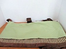 Lambs Ivy BABY PICASSO Nursery WINDOW VALANCE Sage Green Dark Brown