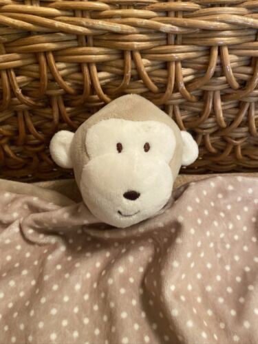 POUNDLAND BROWN SPOTTY MONKEY GET COMFY COMFORTER BLANKIE BLANKET SOFT TOY (a10) - Picture 2 of 4