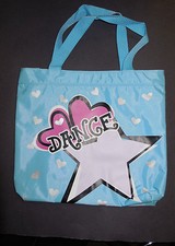 New in Pkg. Leo's Dance Tote Bag Blue Silver Hearts Lavender Star Ballet Child