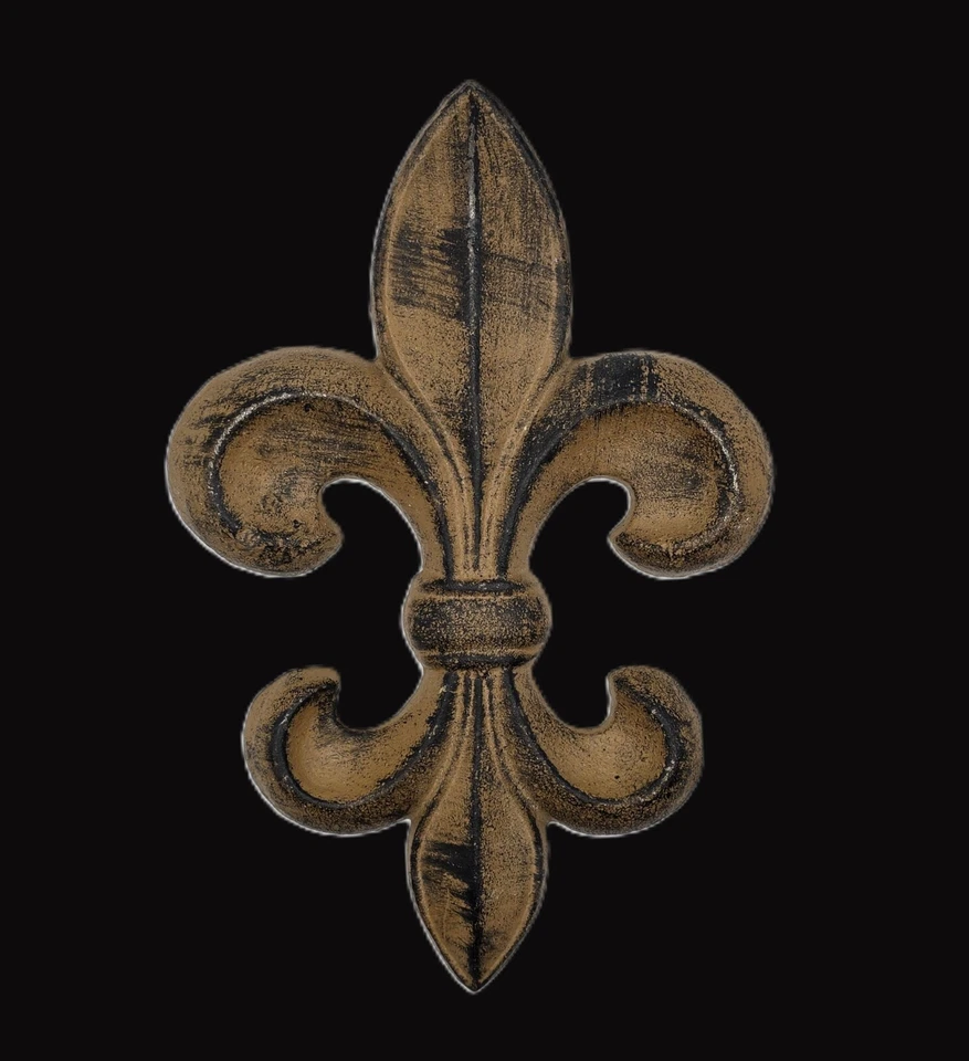 Cast Iron Vintage Style Rustic Fleur De Lis Wall Décor 10" Tall x 6-5/8" Wide - Image 2 of 4