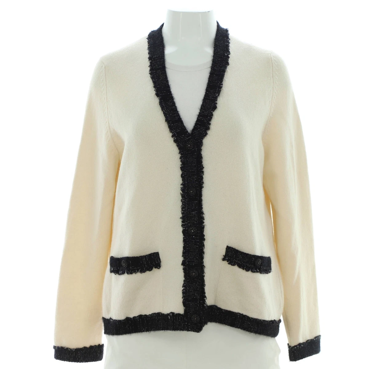 Chanel bicolor deals cardigan