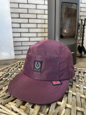 Vintage Reversible Belstaff Nylon Cap Made In Italy Phoenix Logo Size ‎Ⅱ 