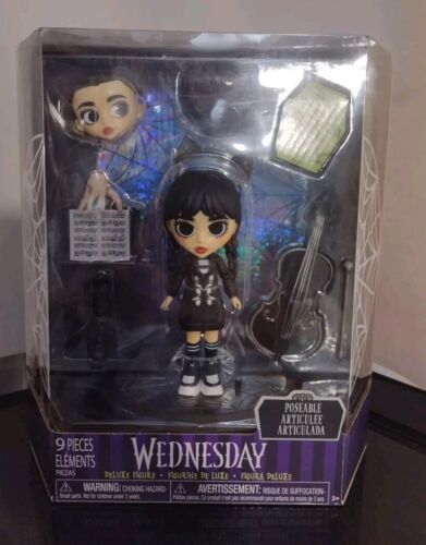 WEDNESDAY ADDAMS Deluxe Poseable Doll Figure SWAP FACE & HAIR 2024 Halloween NEW