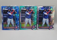 (3) 2022 Bowman Chrome RONNIER QUINTERO Blue RayWave Aqua Shimmer Lava Refractor
