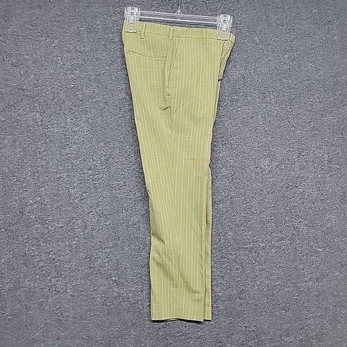 Vintage Koratron Boys SZ 22 X 24" Green Plaid Dress Pants - Picture 2 of 6