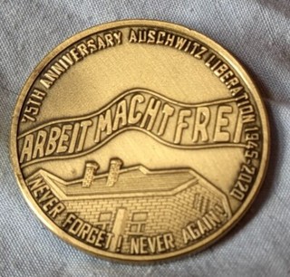 Holocaust Auschwitz Nickel Silver Coin Concentration Camp Tragic Poland WW2 Old