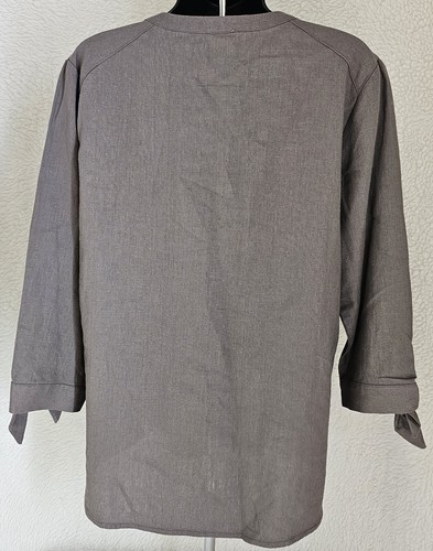 Anne Klein Womens Shirt Top Blouse Size S Small Button Down 3/4 Sleeve Linen - Picture 21 of 24