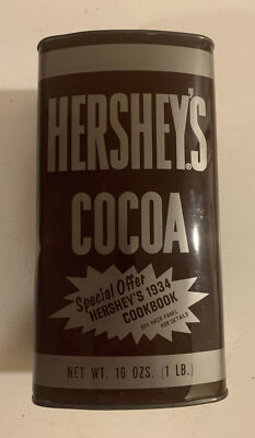 Vintage Hershey's Cocoa Chocolate Milk Mix Tin Can Full Unopened