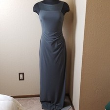 Ralph Lauren Gray Sleeveless Maxi Evening Dress Size 2