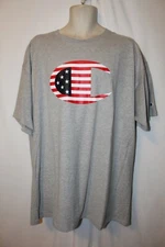 mens champion t-shirt 2XL nwt patriotic big C