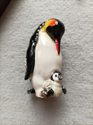 Arora  Secrets  from Hidden Treasures Penguin Pinguin mit Baby + Kette