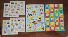 SpongeBob Squarepants sticker sheets, Viacom, unused