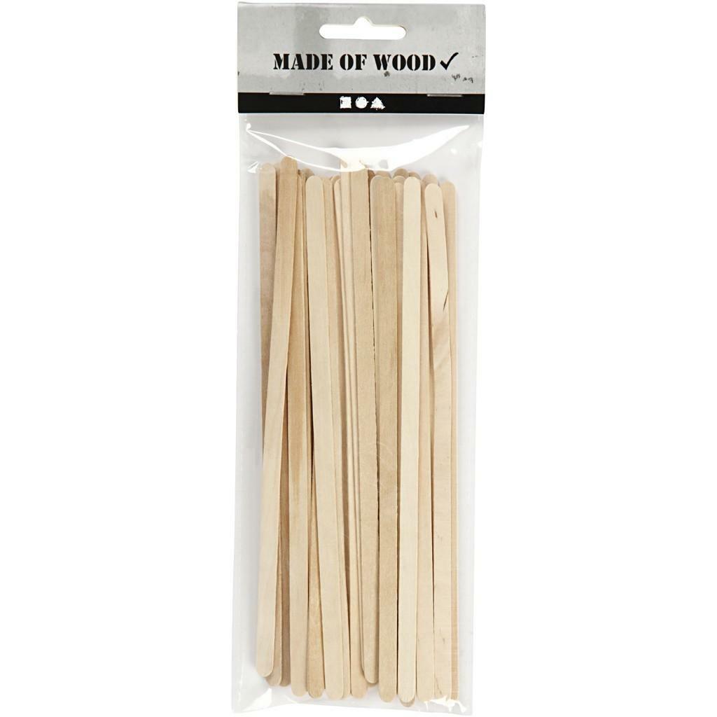 Wooden Ice Lolly Thin LolliPop Natural Birch Sticks Scrapbook Kids Crafting DIY