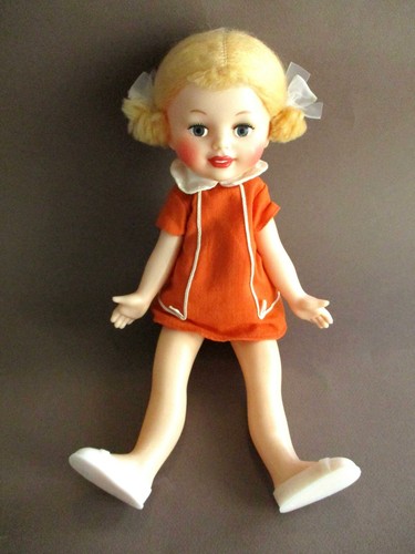 1970's USSR Soviet Russia Lenigrushka Factory Trademark Plastic Blond DOLL - Picture 2 of 8