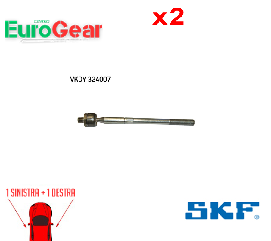 Set di 2 ASTA TRASVERSALE GIUNTO ASSIALE SKF VKDY 324007 FOR FORD 2 PCS