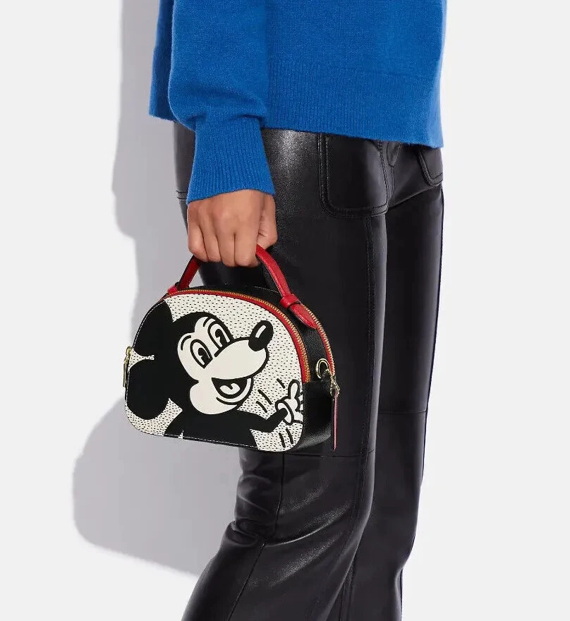 Borsa Coach C7234 Disney Topolino X Keith Haring Serena nuova con etichette in GESSO MULTI