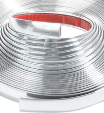 Chrome Trim 25FT 1/2" Auto Molding Strip Tape Car Door Bumper Roof Side Kit