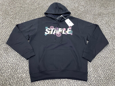 Staple Pigeon Hoodie Sweatshirt Mens Size S Small Graphic Pullover Black $68