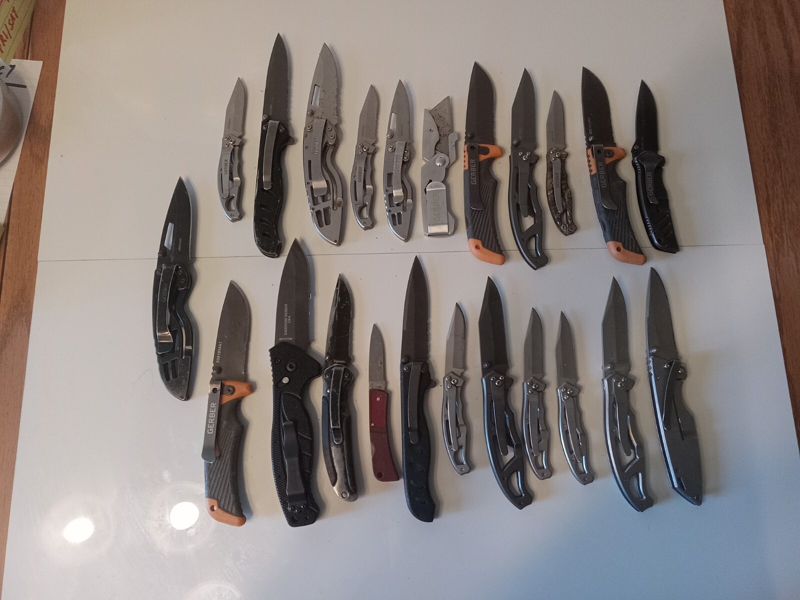 Lot of 23 Gerber Single Blade Folding Knives eBay