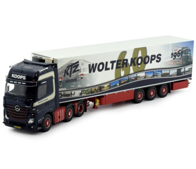 Wolter Koops Mercedes Benz Actros GigaSpace  Kühlauflieger 1:50 Tekno 82911