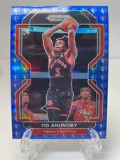 OG Anunoby 2021-22 Prizm Basketball 75th Anniversary Diamond Blue PRIZM SSP #206