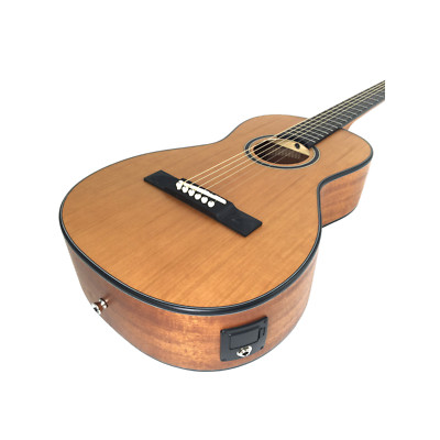 Acoustic Guitar PARLOR61 Natural-Caraya Parlor Cedar Top Built-In Pickups/Tuner