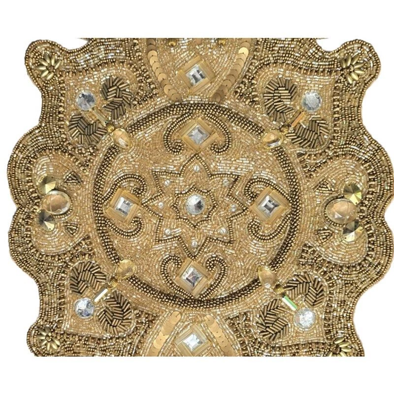KIM SEYBERT GOLDEN GATE HAND BEADED RUNNER GOLD $995 - Image 2 of 4