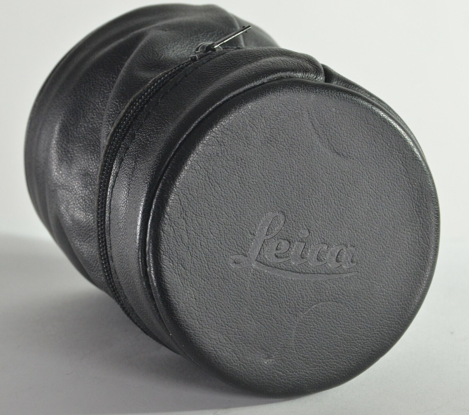 Leica Leitz Black Soft Leather Zipper Lens Case (H-3.75
