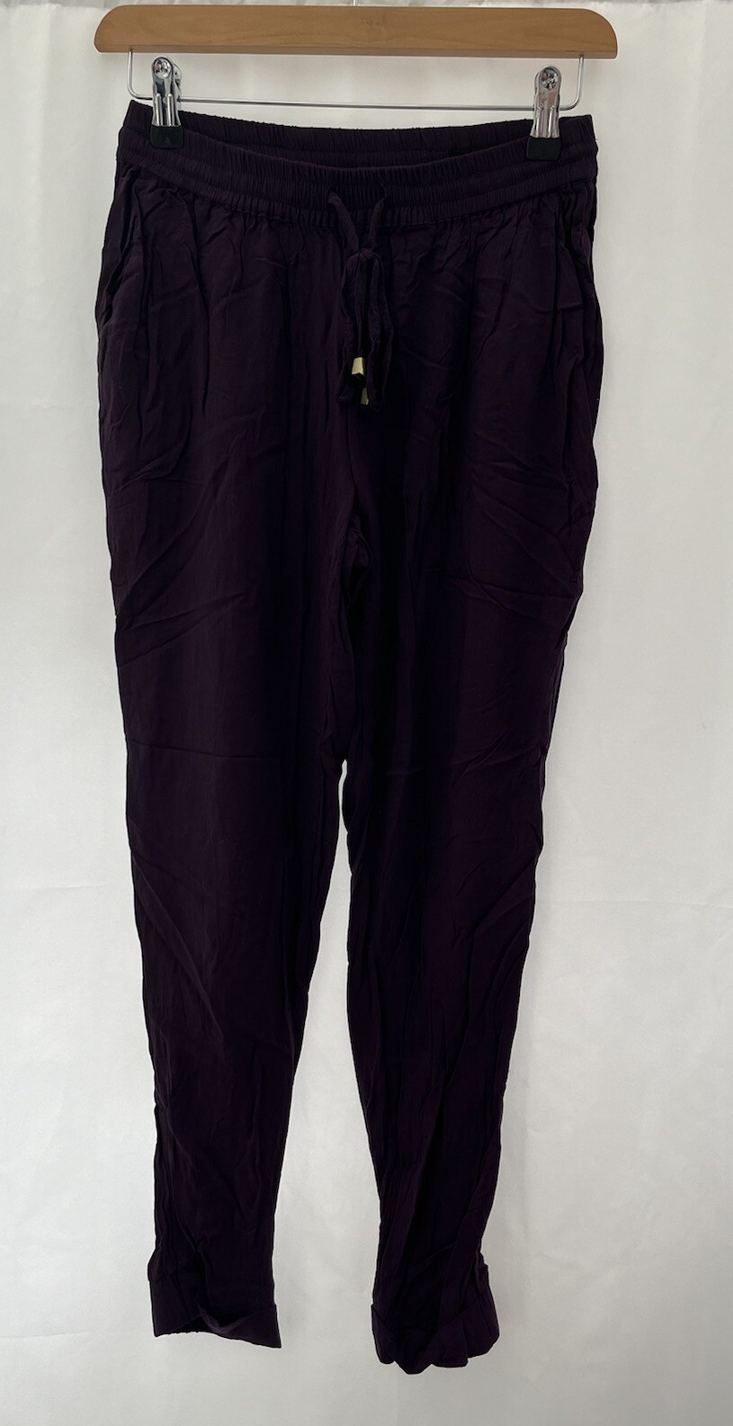 Dorothy Perkins Purple Viscose Trousers Size 8 L26 Womens Smart Fit