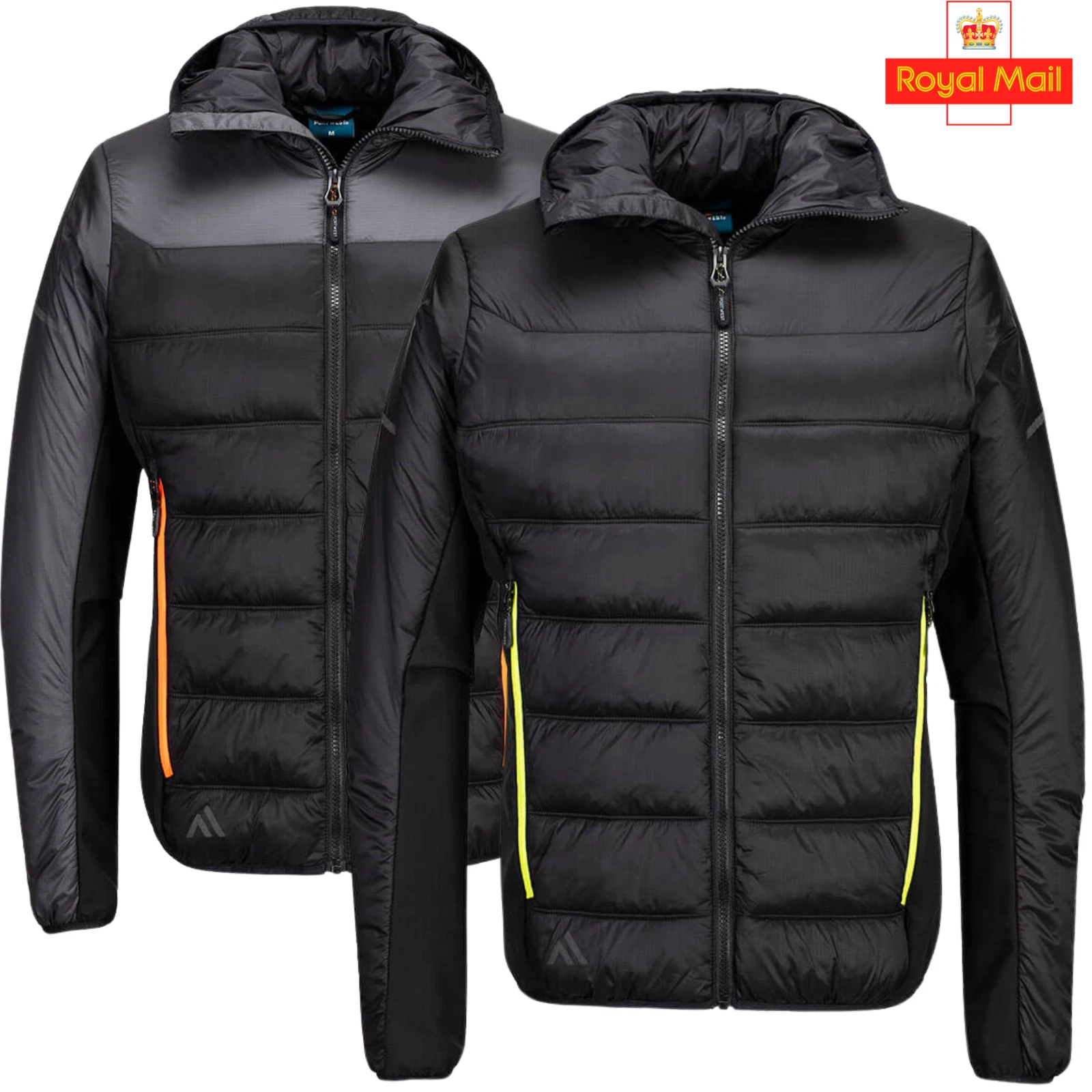 PORTWEST EV471 Insulated Baffle Jacket Water Resistant Outdoor Hooded Work Coat