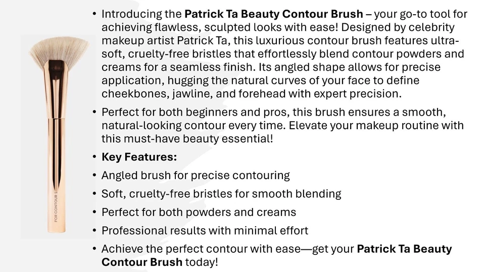 PATRICK TA BEAUTY CONTOUR BRUSH NEW! - Image 2 of 4