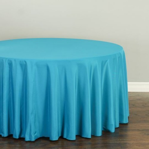 120 in. Round Polyester Tablecloth for 60 in. Table, 33 Colors for Wedding Party - Picture 96 of 135