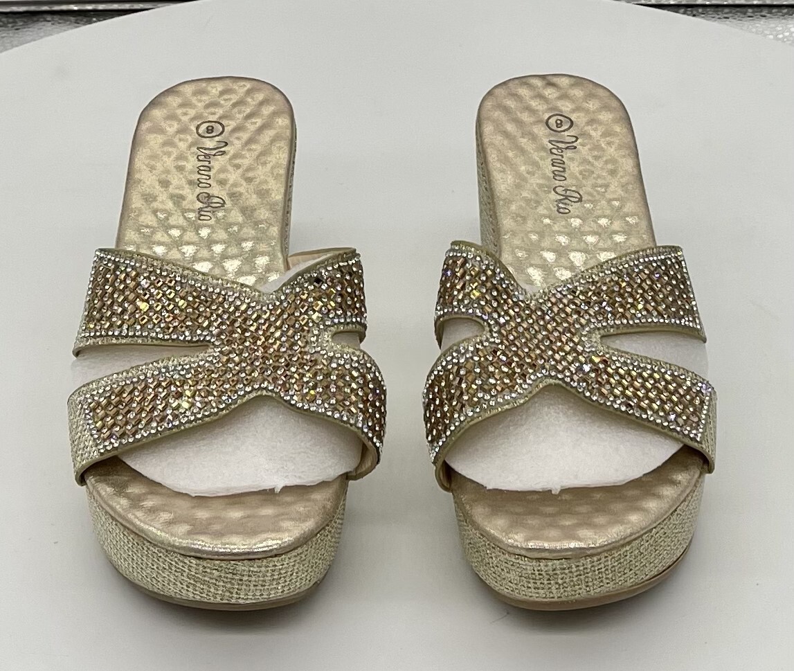 Women's Gold Wedge Sandals for Style and Comfort-image