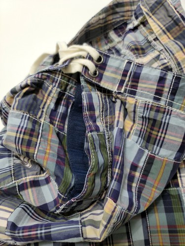 POLO RALPH LAUREN Mens 36x9 Patchwork Madras Plaid Swim Trunks - Picture 5 of 12
