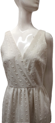 Saba California 70s White Dress Busty 26 waist BOMBSHELL MARILYN Heavy Poly