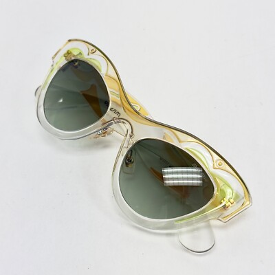 Miu Miu SMU 07P Swirl Sunglasses Transparent Green Yellow 