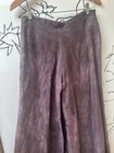 Katherine Story Pants, SZ 1, Wide Leg Fray Hem, Hand Dyed Shibori Linen, Vintage — photo 8