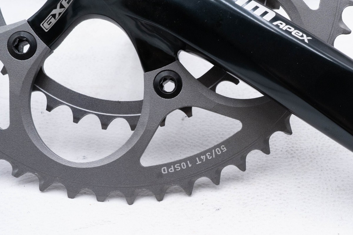 NOS SRAM APEX GXP 172.5 50 34 110 CRANKSET 10s SPEED OLD GXP
