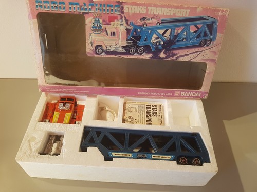 No tin toy 1985 Die cast metal Transformers BANDAI-Singapore ROBOMACHINE TRUCK. - Foto 1 di 9