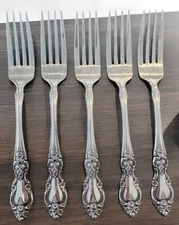 5~F.B. Rogers Stainless Steel Japan TROPEZ Dinner Forks